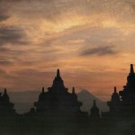 Stupas at Borobodour, Java g